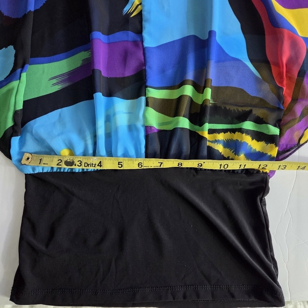 Colorful Imagine Abstract Women's Blouse - Picture 4 of 7
